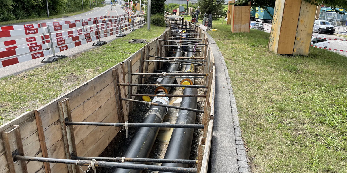 Bern, Ausbau Fernwärme Kleefeld. smt