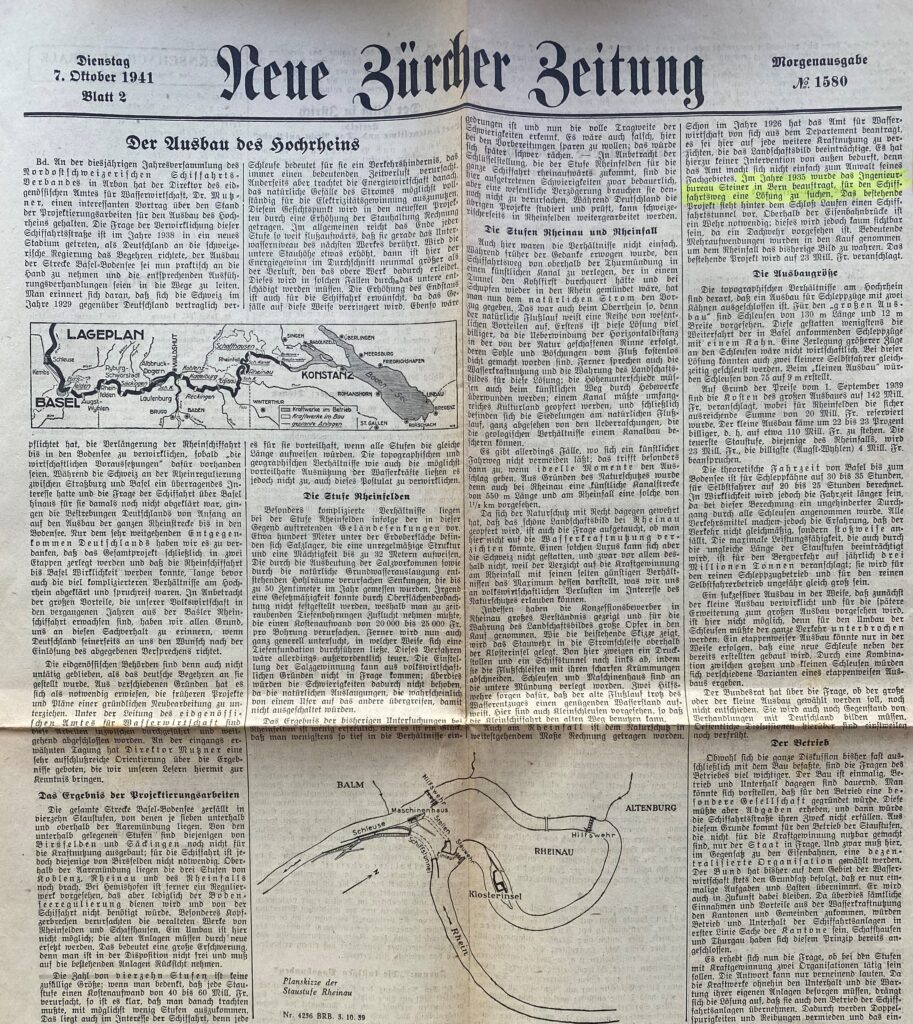 smt, Schiffbarmachung Rhein