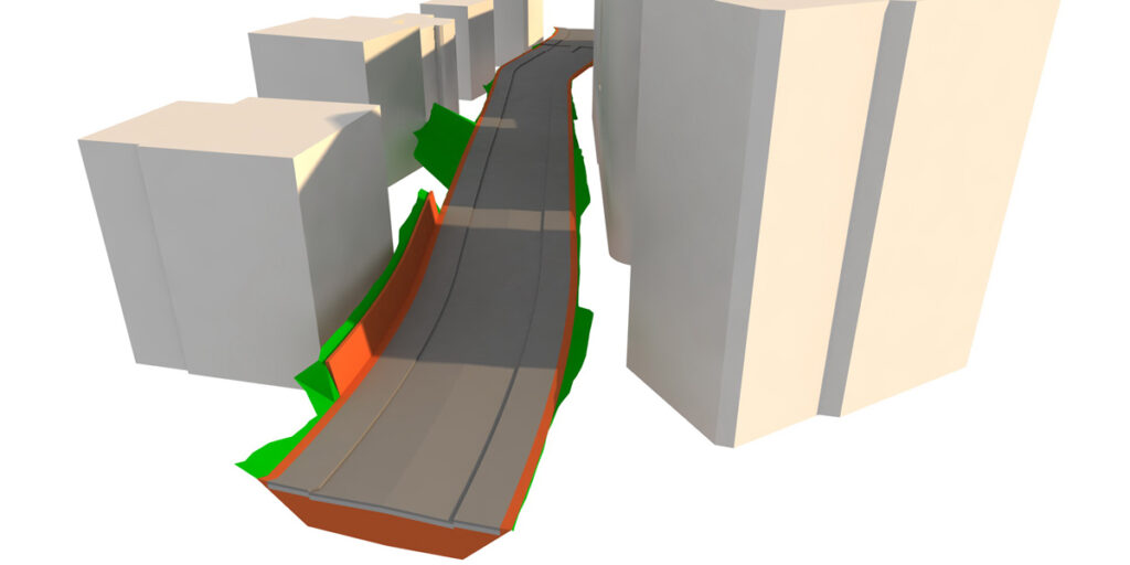 3D-Strassenbaumodell Eigerplatz (Fernwär-