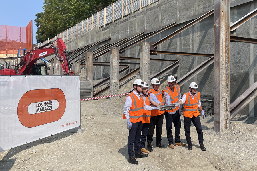 smt, Grundsteinlegung des Projekts Metropark in Worblaufen