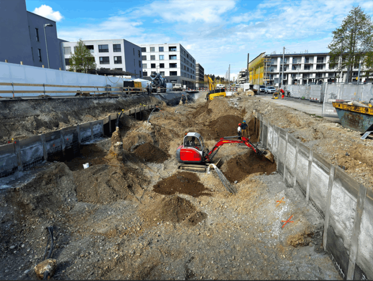 smt bern, Baustart Längsbau